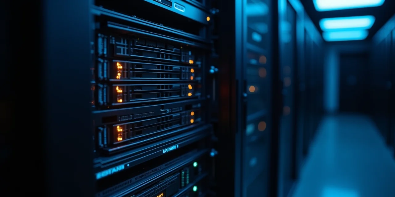 Server chassis showing three distinct storage tiers from fast NVMe to cold spinning disk