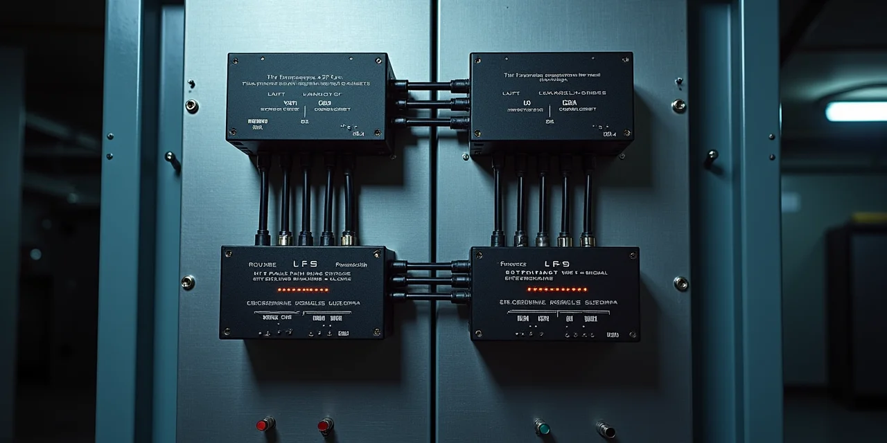 Two parallel signal processing paths, one through three converters in series, one through a single direct processor