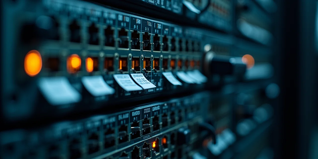 A server chassis with every external port and cable opening sealed with tamper-evident security tape