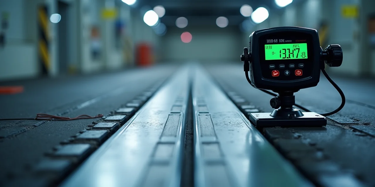 A precision timing gate setup on an automated test track